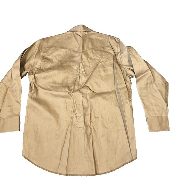 Wrangler Western Snap Shirt 2XT Tall Men's Brown Pearl Snap Long Sleeve - Picture 12 of 13